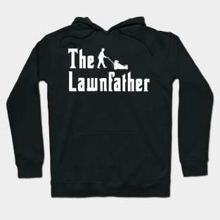 Mens The Lawnfather Funny Lawn Dad Mowing Fathers Day Gifts Hoodie